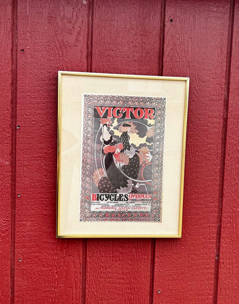 Victor Bicycles Framed Picture