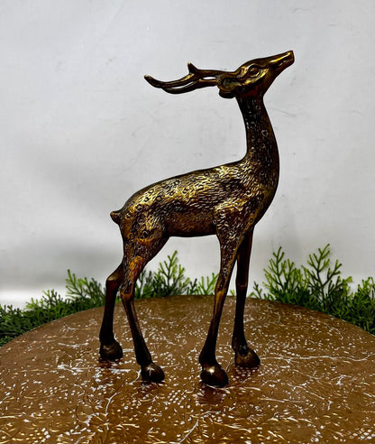Brass Deer Figurine 11"