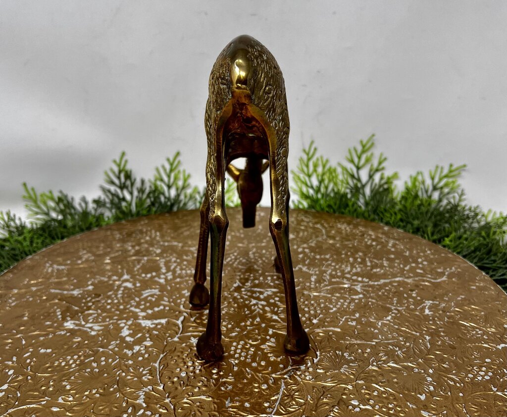 Brass Deer Figurine 7"