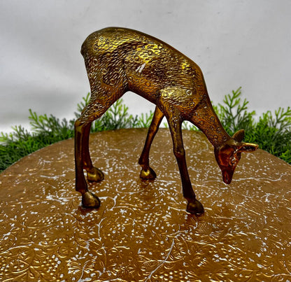 Brass Deer Figurine 7"