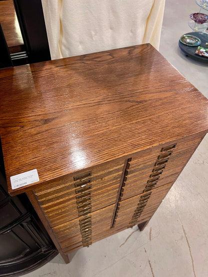 Antique Oak Map Printer Chest
