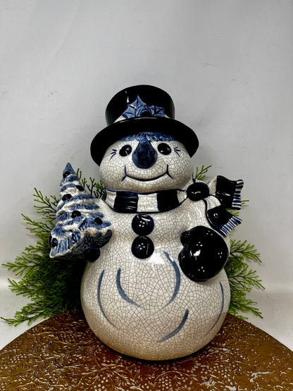 Dedham Pottery Snowman