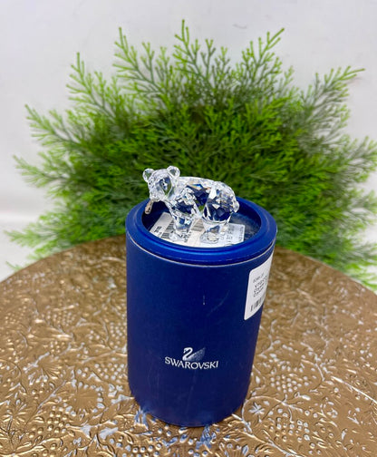Swarovski Crystal Grizzly Cub With Fish