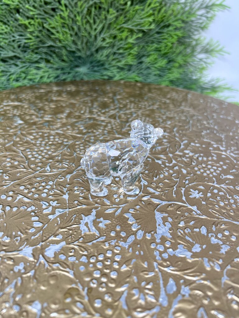 Swarovski Crystal Grizzly Cub With Fish