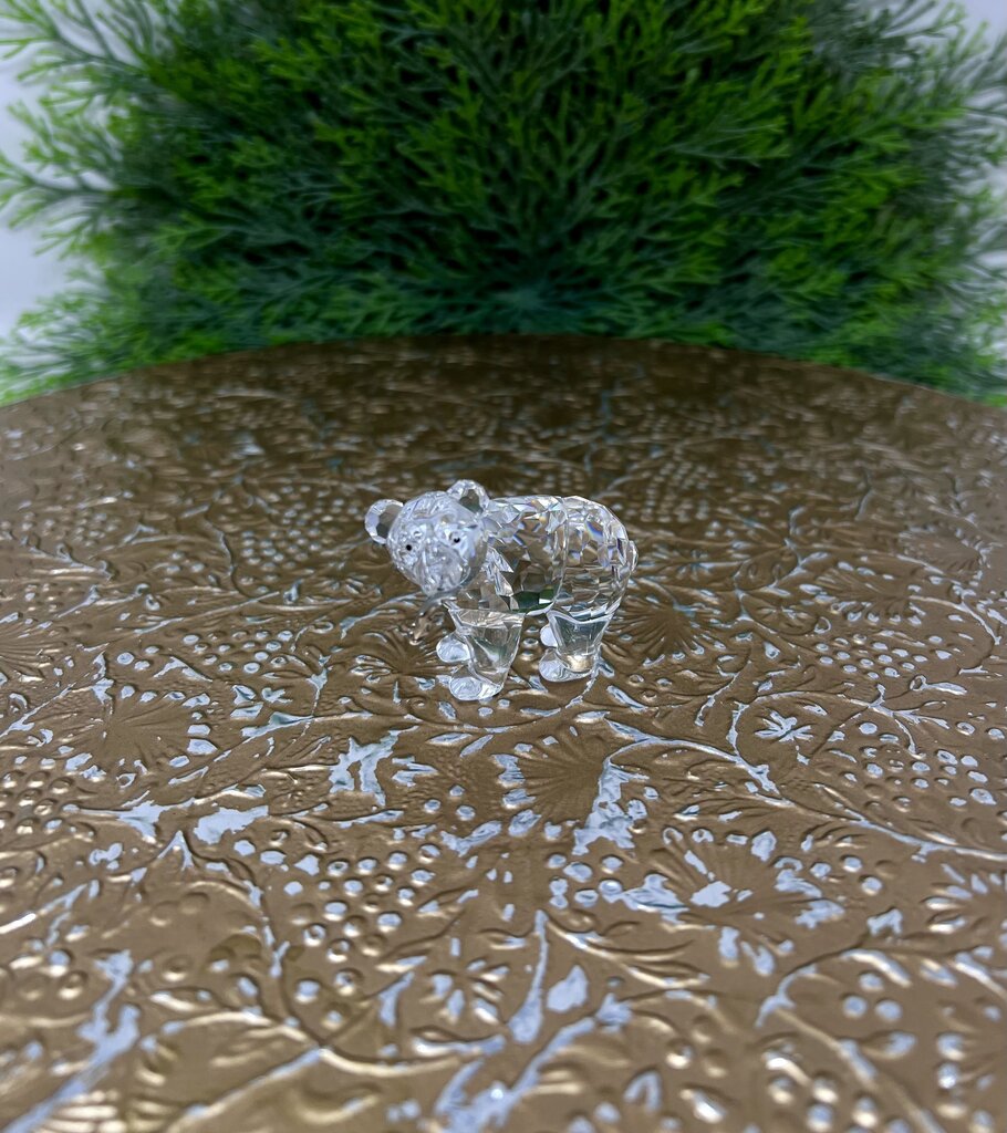 Swarovski Crystal Grizzly Cub With Fish