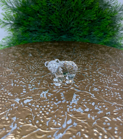 Swarovski Crystal Grizzly Cub With Fish