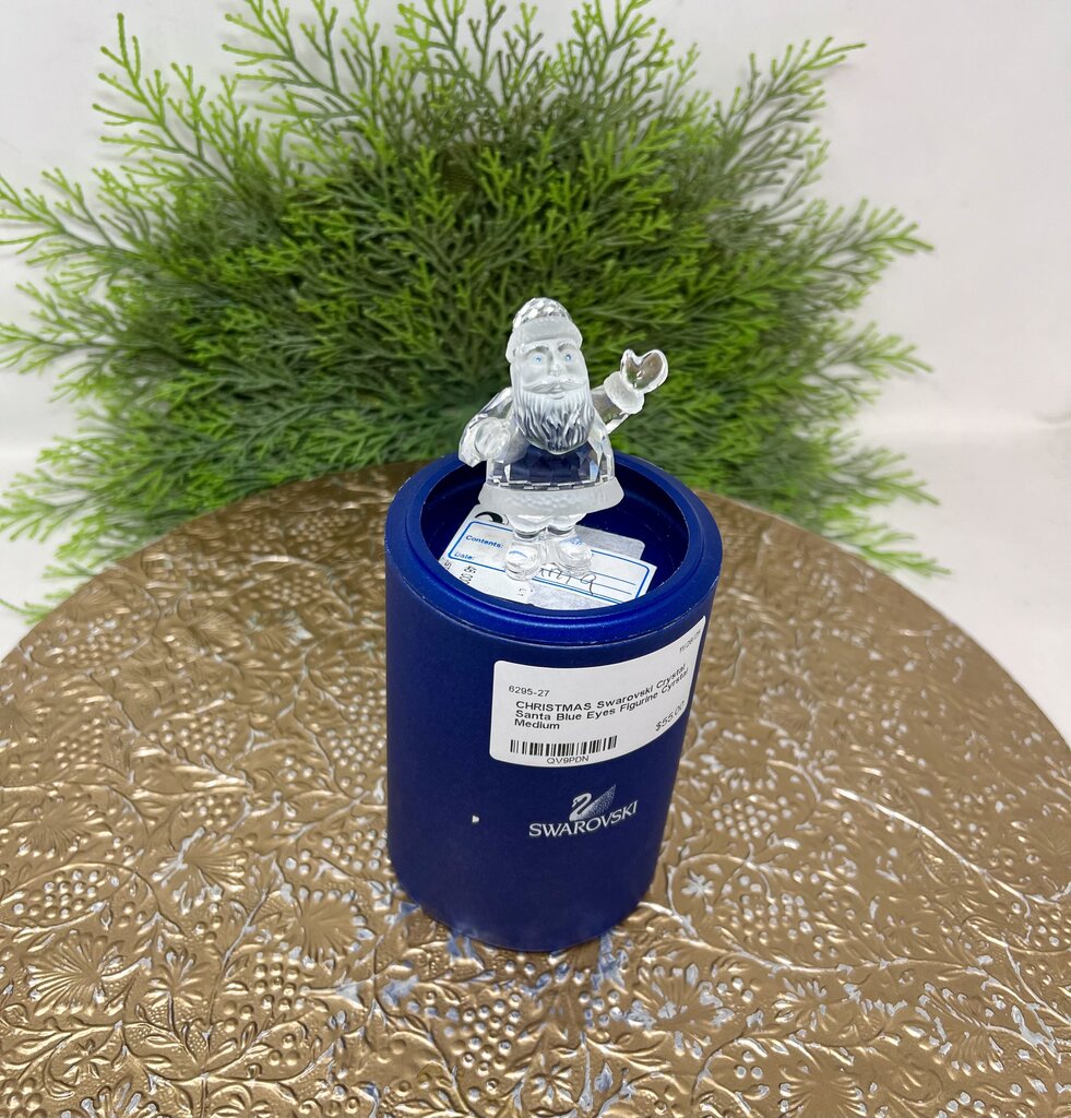 Swarovski Crystal Santa Blue Eyes Figurine