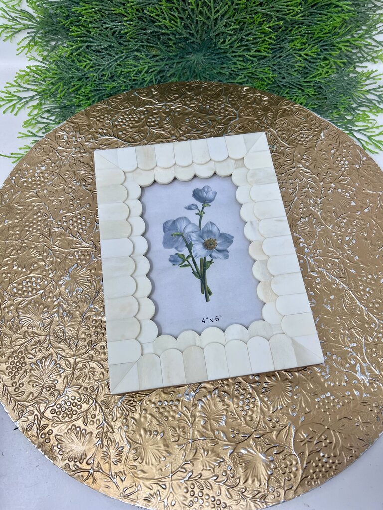 Creative Co Op Scalloped Capiz Picture Frame