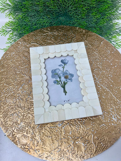 Creative Co Op Scalloped Capiz Picture Frame