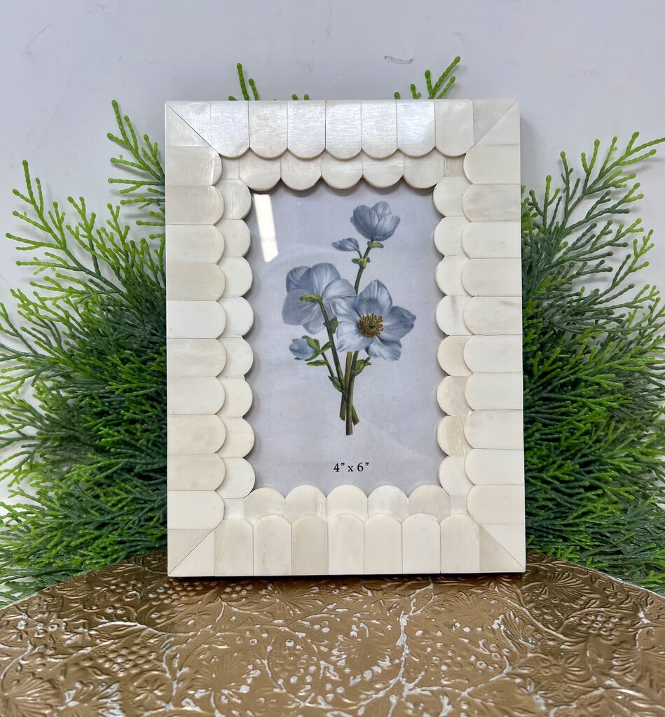 Creative Co Op Scalloped Capiz Picture Frame