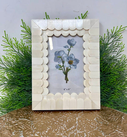 Creative Co Op Scalloped Capiz Picture Frame