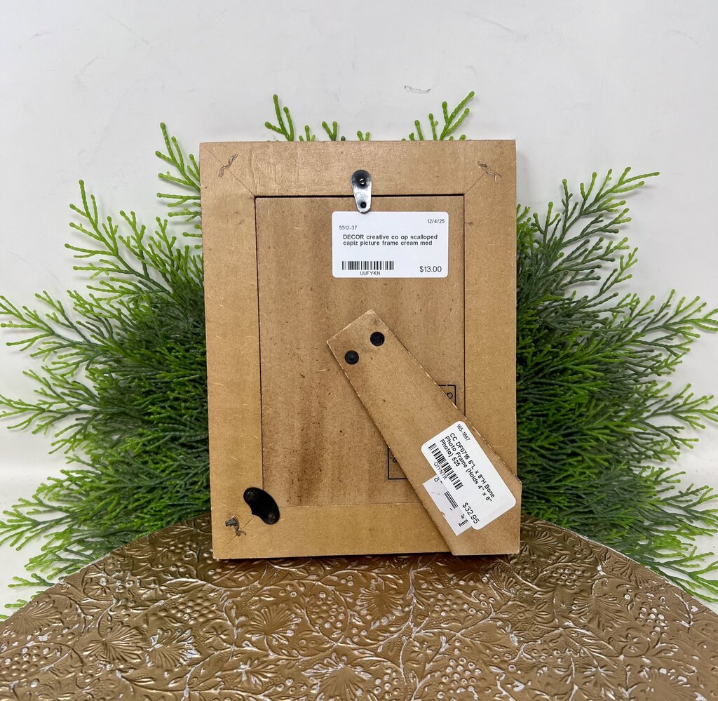 Creative Co Op Scalloped Capiz Picture Frame