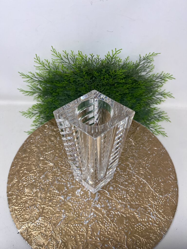 Orrefors Crystal Faceted Vase