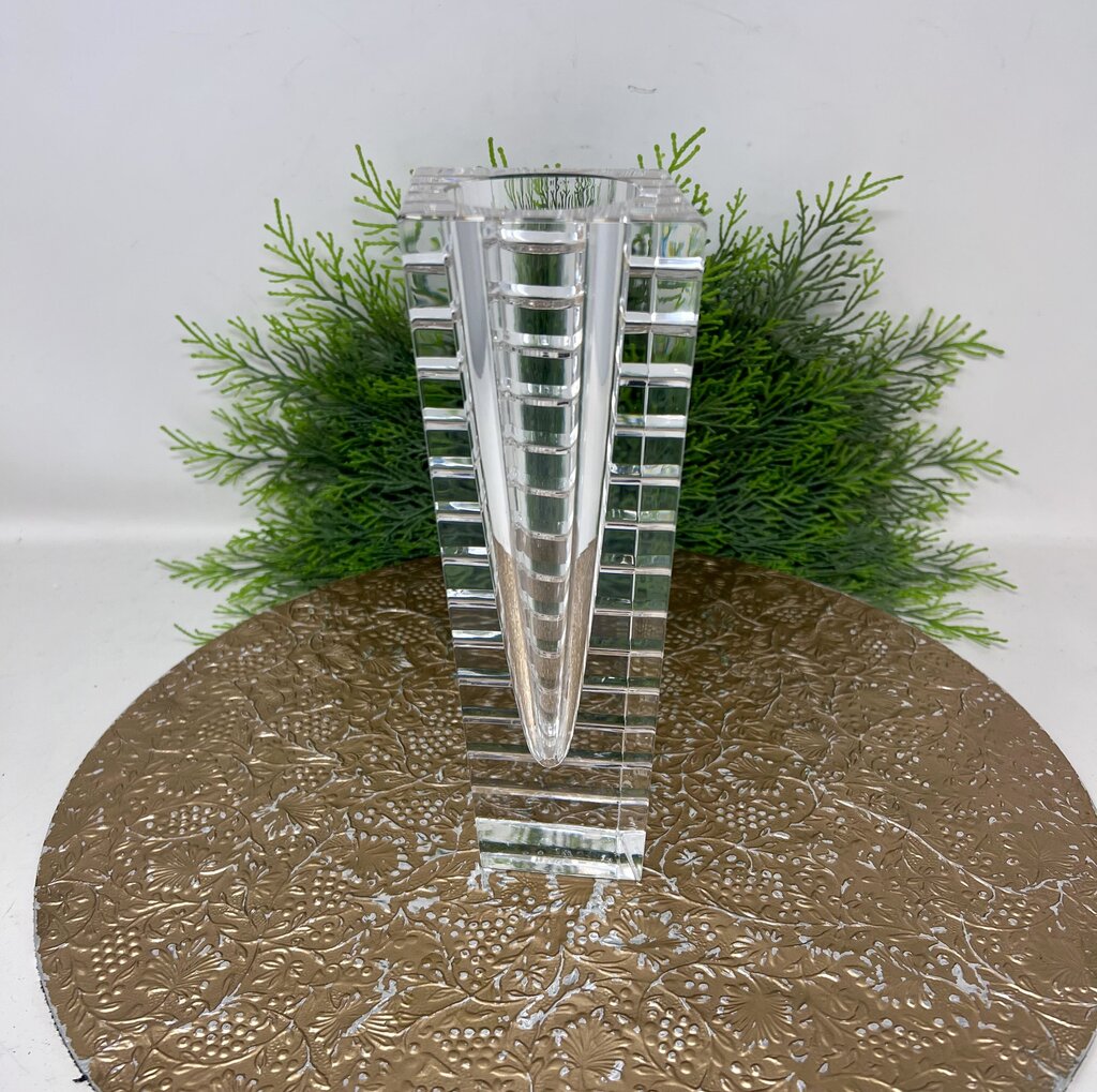 Orrefors Crystal Faceted Vase