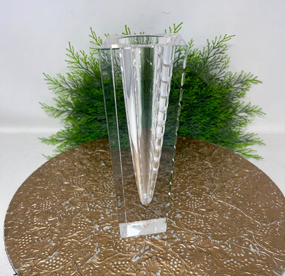 Orrefors Crystal Faceted Vase