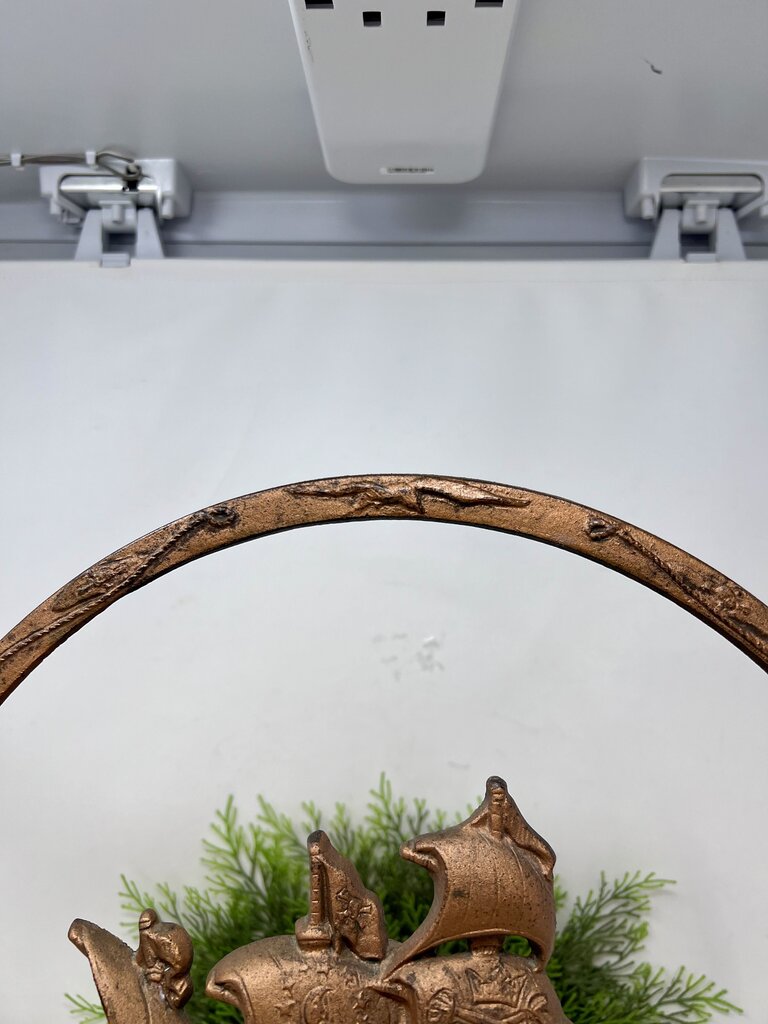 Antique Cast Iron Ship Radio Speaker Frame