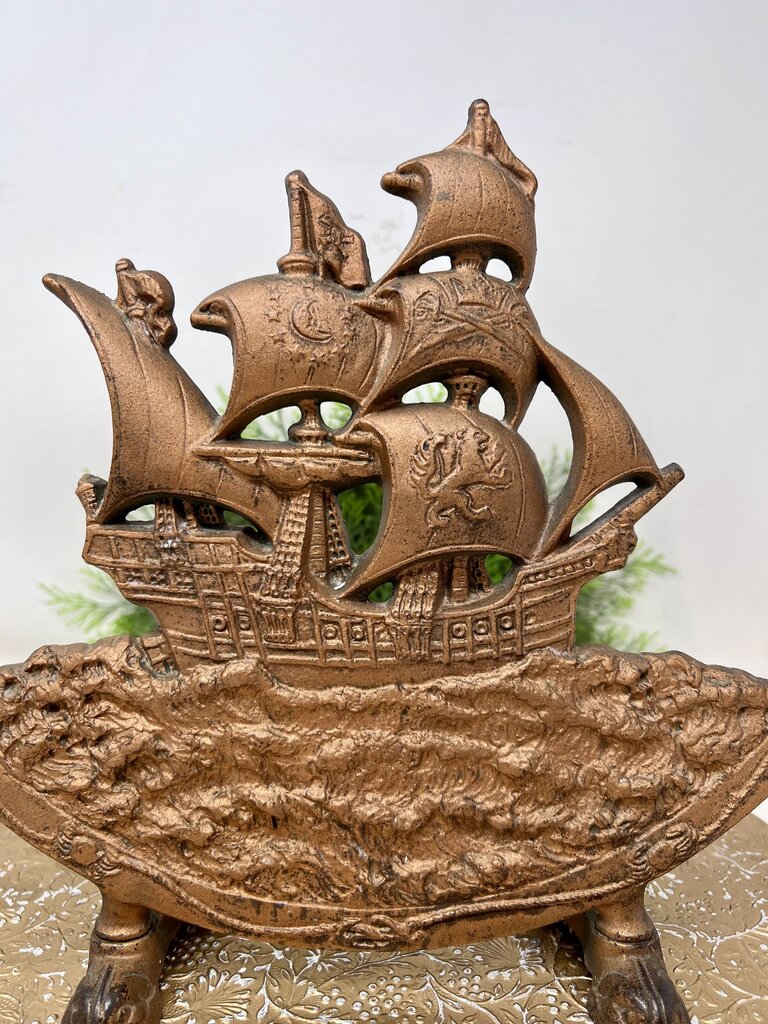 Antique Cast Iron Ship Radio Speaker Frame