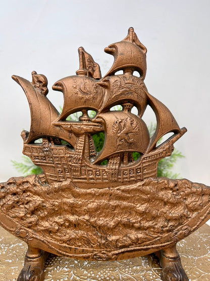 Antique Cast Iron Ship Radio Speaker Frame