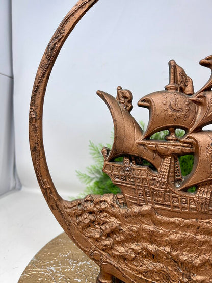 Antique Cast Iron Ship Radio Speaker Frame