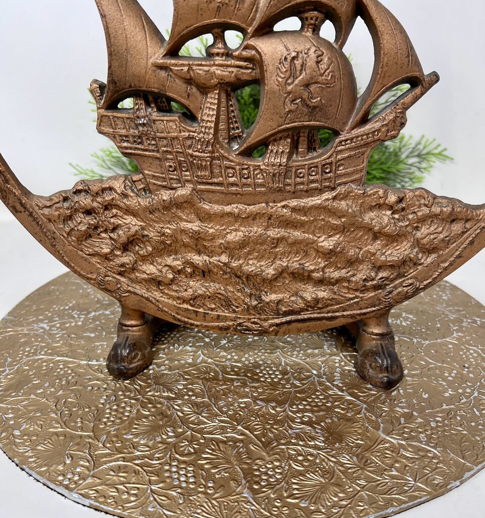 Antique Cast Iron Ship Radio Speaker Frame