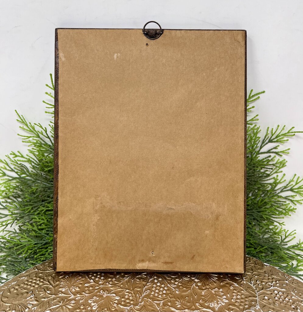 Vintage Little Girl With Bird Print Framed