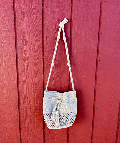 Sak Braided Colorful Beaded Purse