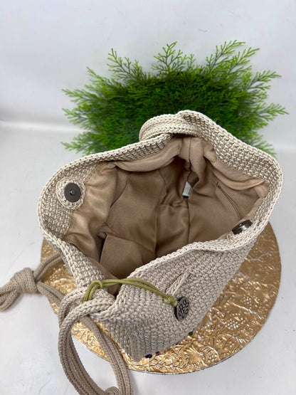 Sak Braided Colorful Beaded Purse