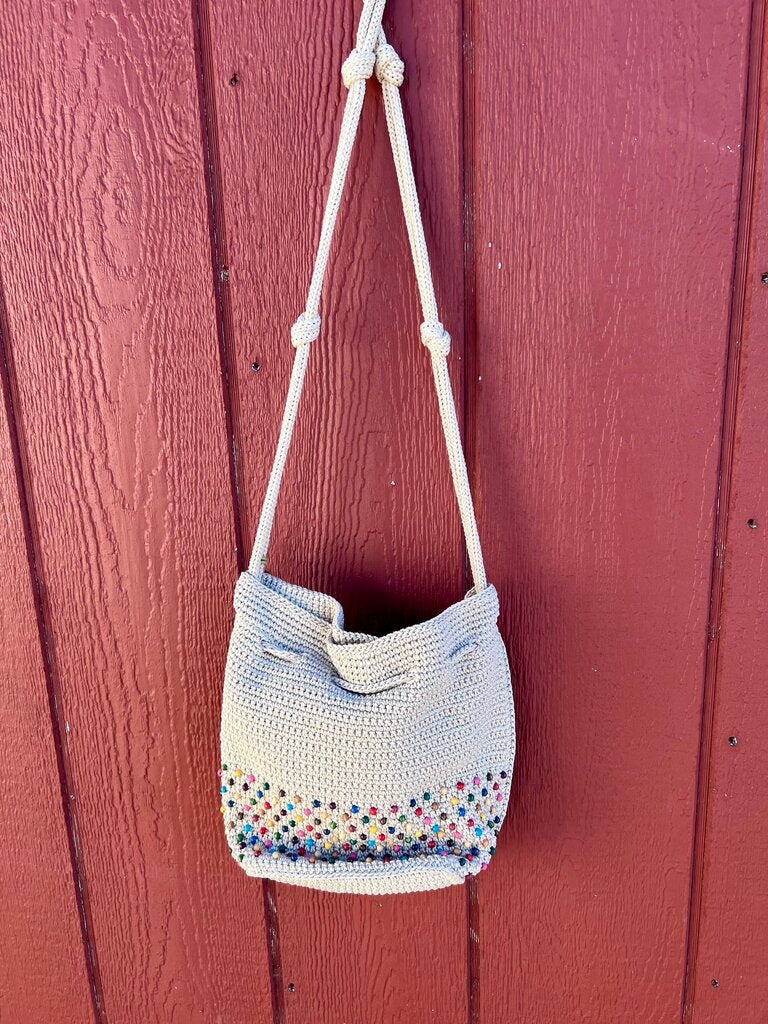 Sak Braided Colorful Beaded Purse