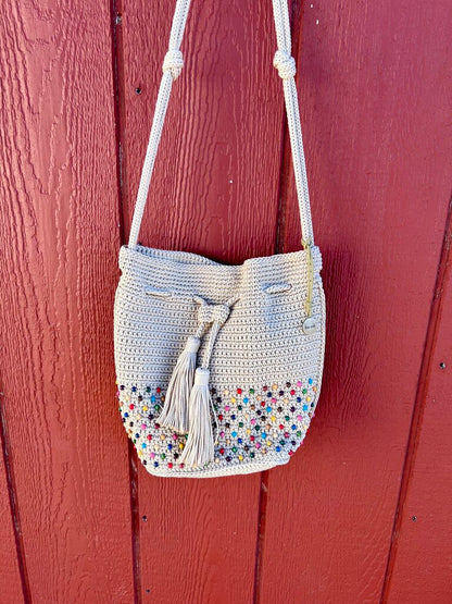 Sak Braided Colorful Beaded Purse