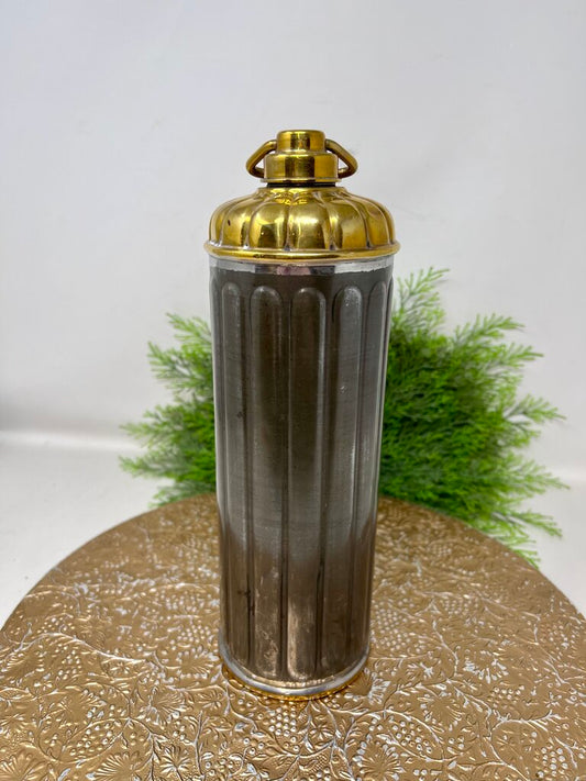 Vintage French Brass Metal Water Bottle