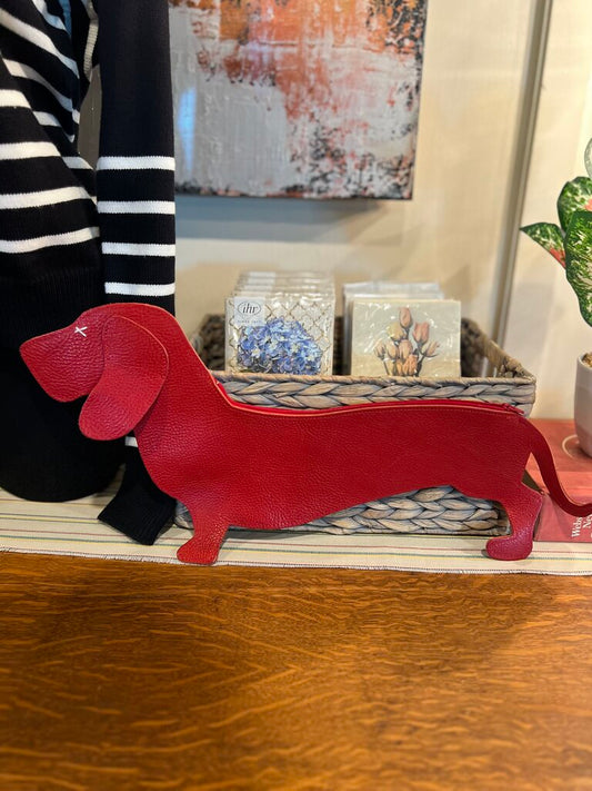 Keecie Leather Dachshund Dog Handbag/Purse