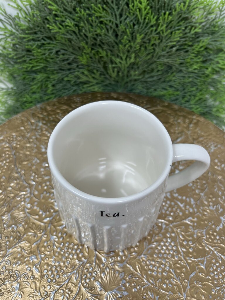 White Rae Dunn Relax and Tea Mug Set