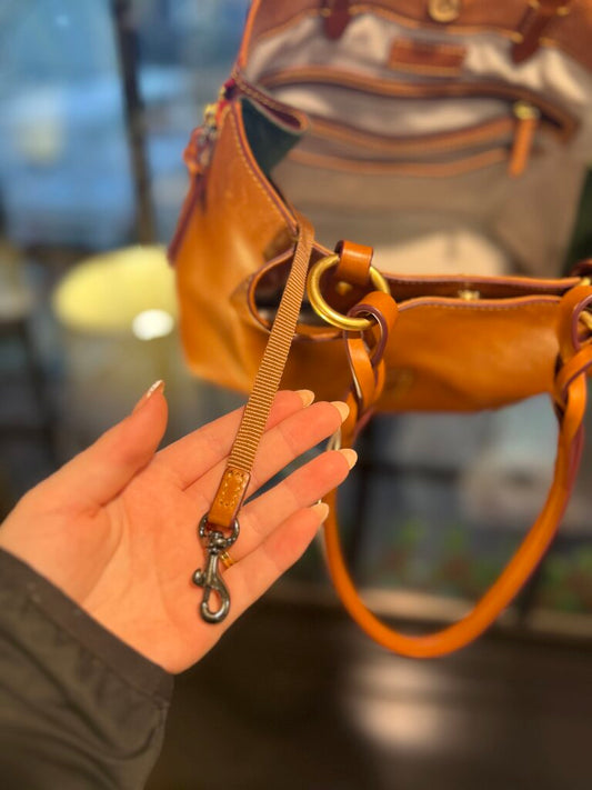 Dooney Bourke Leather Purse Tote Braided Handle 1