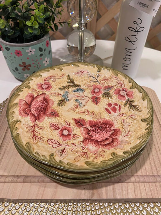 longaberger majolica luncheon plate set