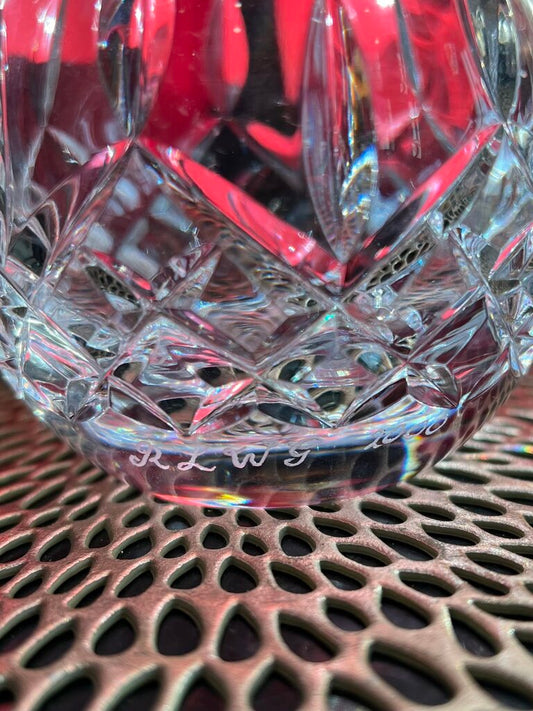 waterford crystal mustard jar