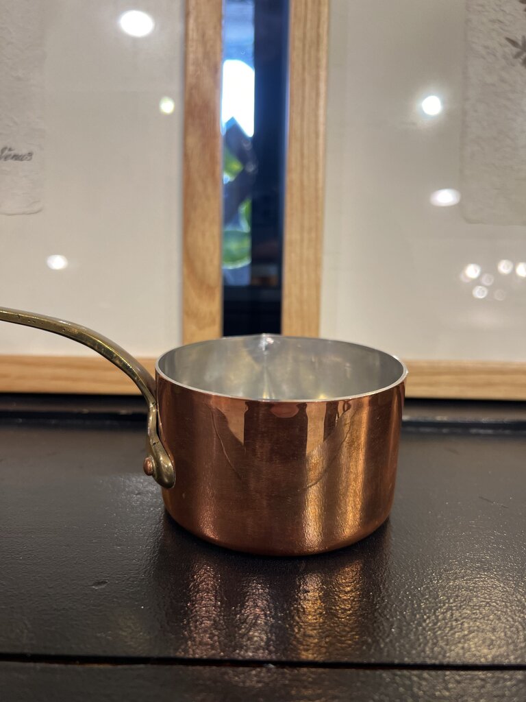 Vintage French Copper Saute Pan Copper Villedieu 4 Fluid Ounces