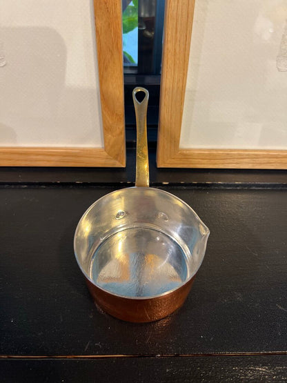 Vintage French Copper Saute Pan Copper Villedieu 4 Fluid Ounces