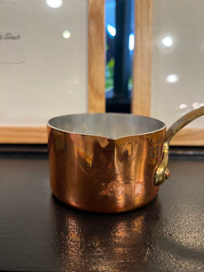 Vintage French Copper Saute Pan Copper Villedieu 4 Fluid Ounces