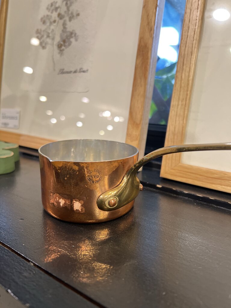 Vintage French Copper Saute Pan Copper Villedieu 4 Fluid Ounces