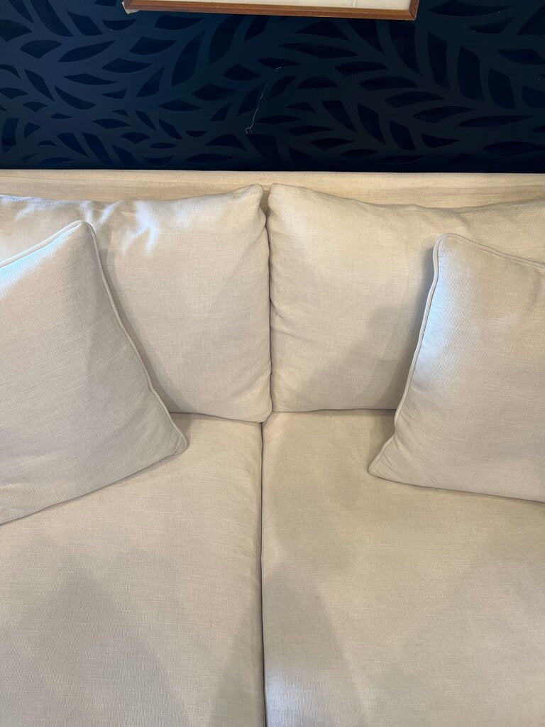 White Linen Loveseat