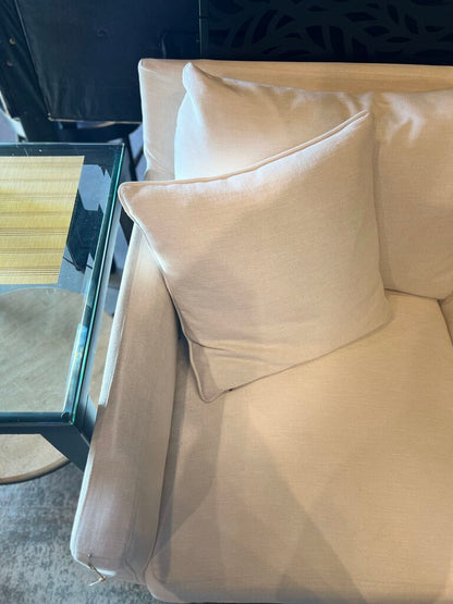 White Linen Loveseat