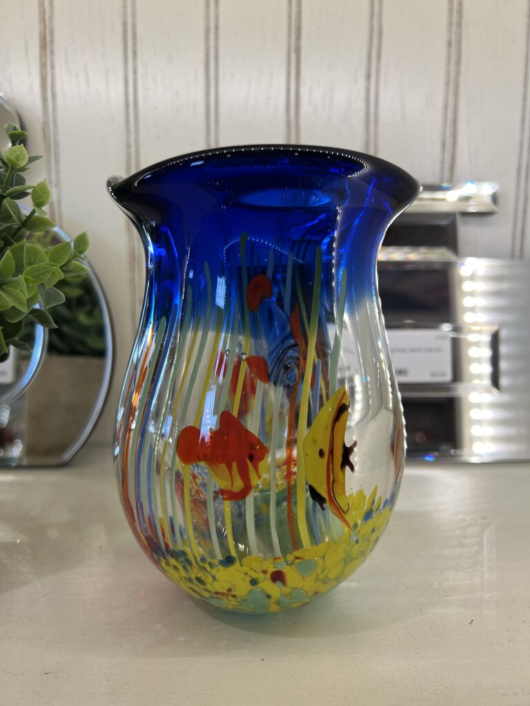 Murano Art Glass Aquarium Vase