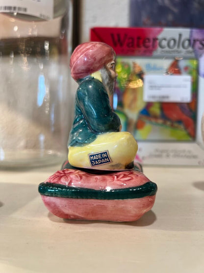 Vintage Arabian Sultaan On Pillow Salt and Pepper Shaker 1950s Japan