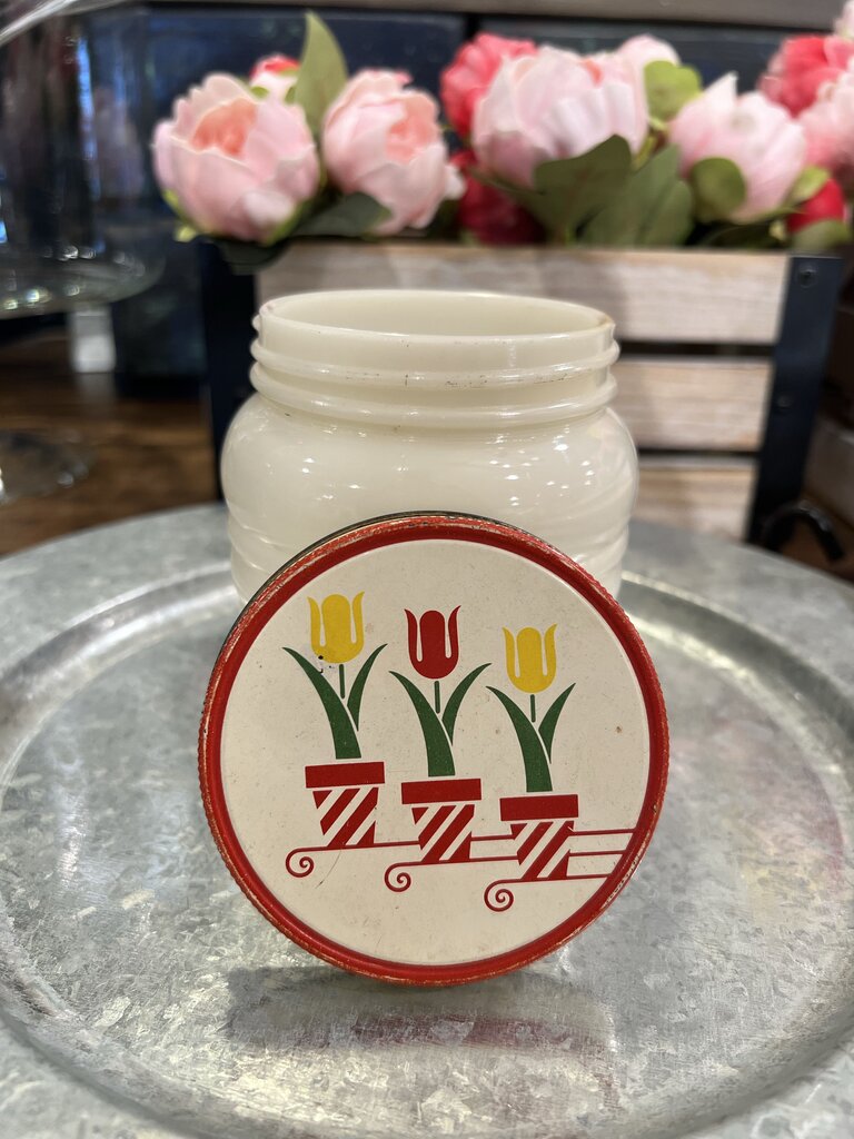 Fire King Tulip Grease Jar