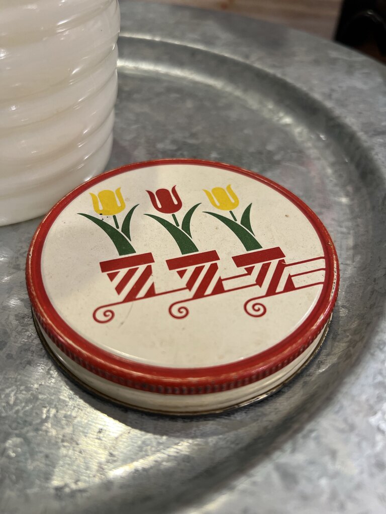 Fire King Tulip Grease Jar