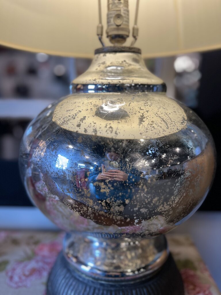 Pottery Barn Serena Antique Mercury Glass Lamp