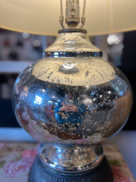 Pottery Barn Serena Antique Mercury Glass Lamp