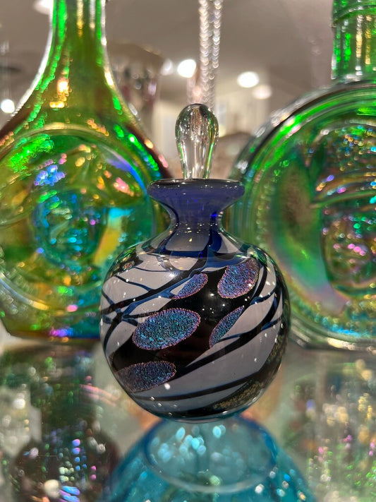 Hand Blown Art Glass Perfume Bottle