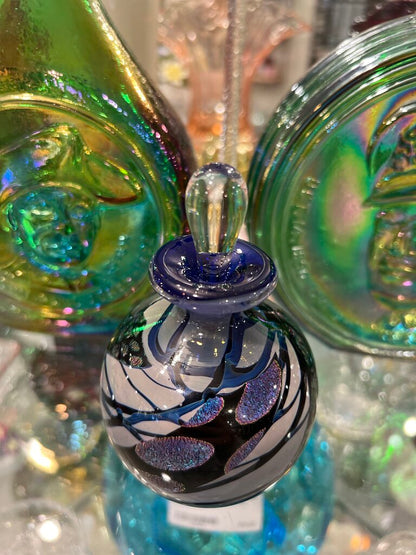 Hand Blown Art Glass Perfume Bottle