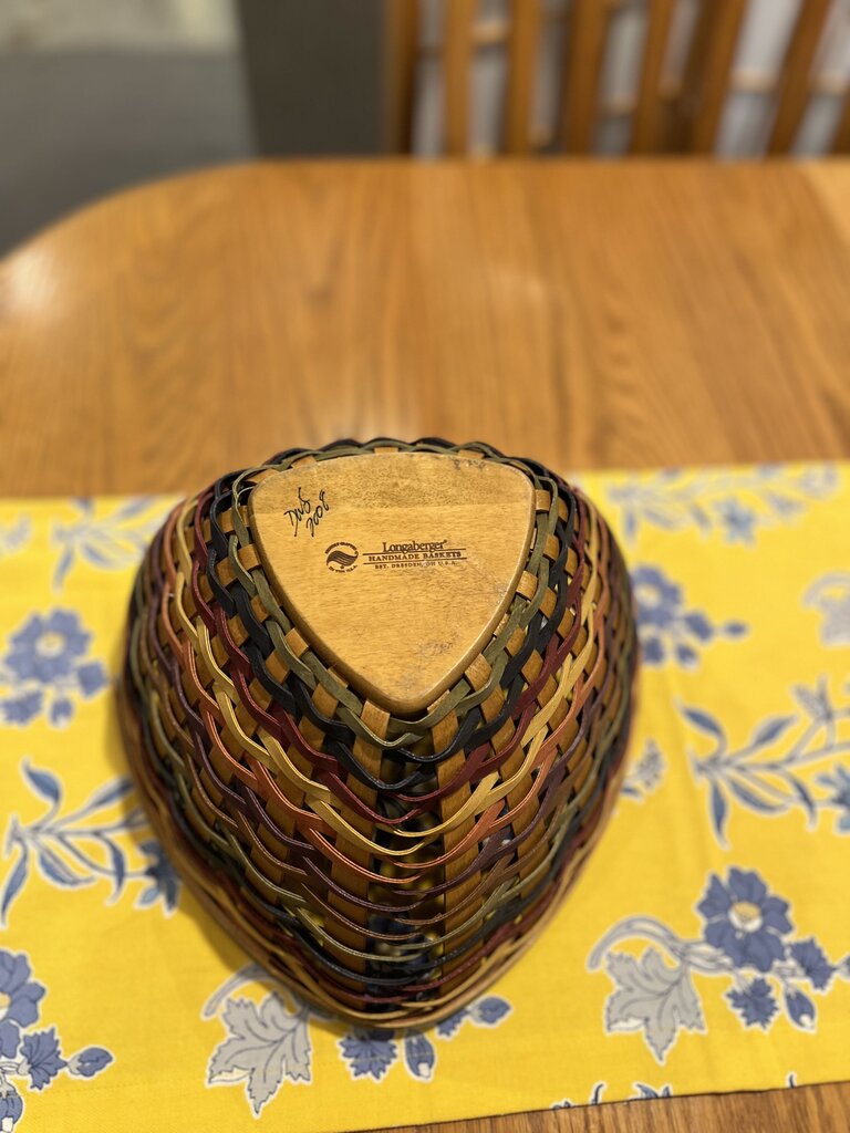 Longaberger Fiesta Triangle Basket -NO LINER